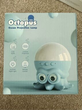 Octopus Ocean Projection Lamp - Light Blue New In Box